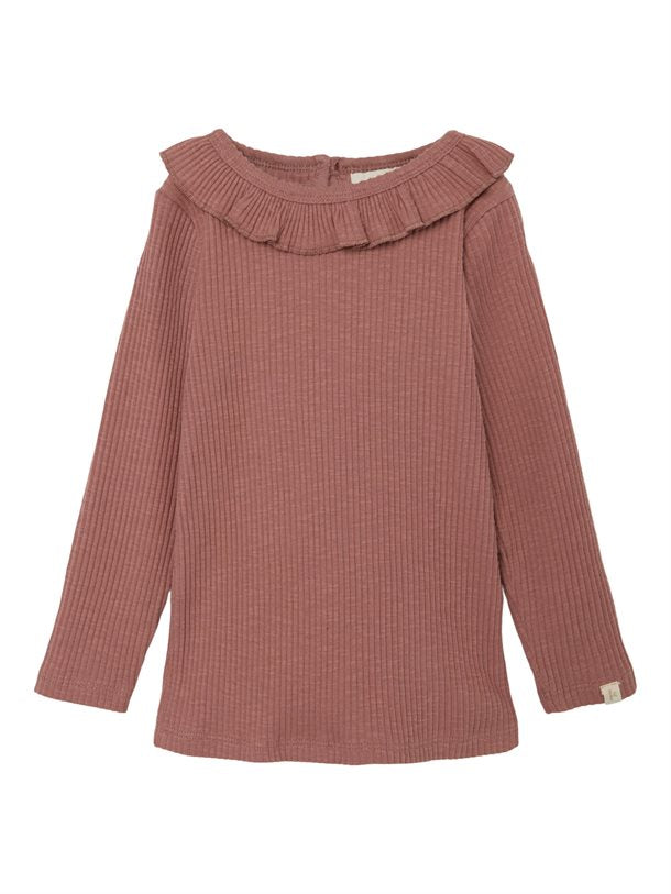 Lil' Atelier - Nmfraja LS Slim Top Wi Lil - Burlwood, t-shirt