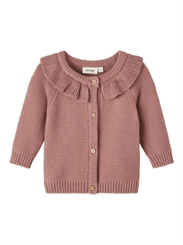 Lil' Atelier - Nbfrosanna LS Loose Knit Card Lil - Burlwood