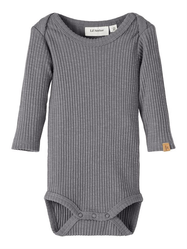 Lil Atelier - Nbmrajo LS Slim Body Wi Lil -  Silver Filigree, body