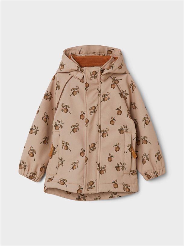 Lil' Atelier - Flaafla Softshell Jakke // Frappé, softshell jakke, softshell, regnjakke, vandtæt jakke, jakke til piger, blomstret jakke,