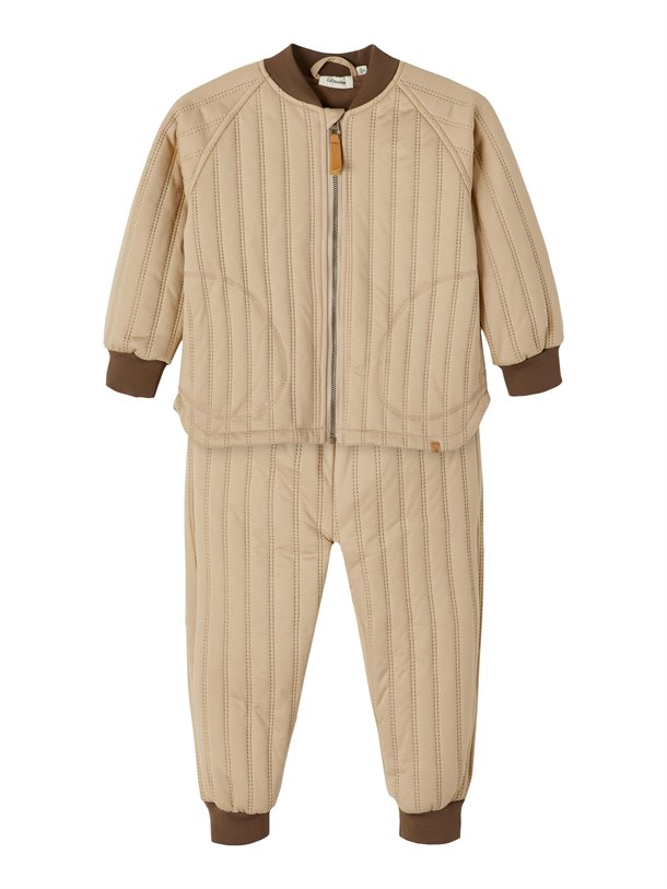 Lil' Atelier Minton Quilt sæt // Travertine, thermosæt, overtøj til drenge, overtøj til piger, overtøj, quilt sæt , termotøj