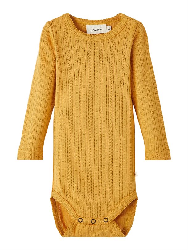 Lil Atelier Rachel Slim Body // Frappé, body, Lil Atelier, body til piger, body med flæse, flæser, bodystocking