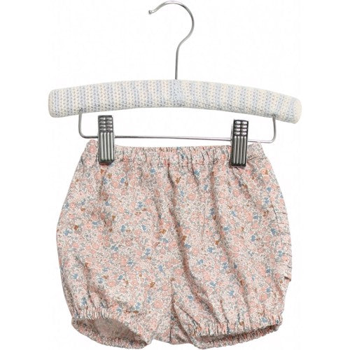 shorts pige, shorts print pige, wheat shorts lyserød, shorts lyserød pige, lyserøde shorts, wheat shorts, Wheat Nappy Pants - blomster