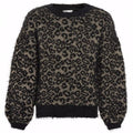 pullover, jumper, strik, striktrøje, leo, leoprint, leopardprint, leopard, pigetrøje, trøje, vinterbluse, tn2561,
 The New - Naya knit pullover