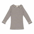 Petit Piao - T-shirt LS Modal // Striped Bison Beige, langærmet bluse, langærmet, t-shirt, langærmet t-shirt, bluse
