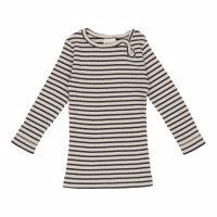 Petit Piao - T-shirt LS Modal // Striped Bison Beige, langærmet bluse, langærmet, t-shirt, langærmet t-shirt, bluse
