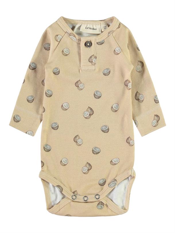 , Lil' Atelier Baby  Gaya LS Slim body //Carob Brown, body stockinking Tobacco Brown