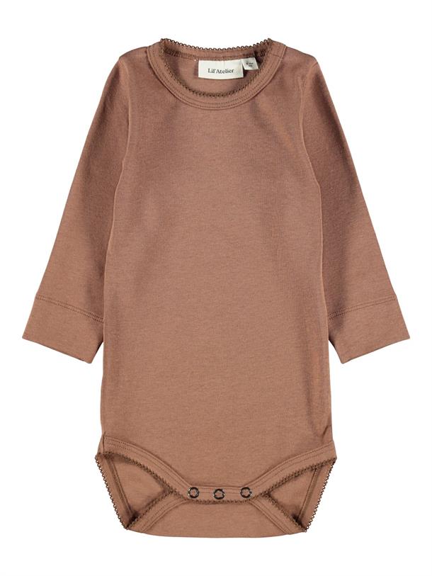 Carob Brown, Lil' Atelier Baby  Gaya LS Slim body //Carob Brown, body stockinkinh