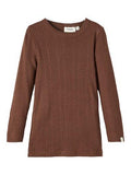 Lil' Atelier - Nmfrachel LS Slim Top Wi Hea Lil - Rocky Road, t-shirt