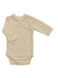 Serendipity -  Nyfødt Slå-om Body LS - Kamille/Off White