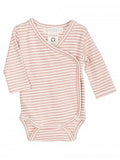 serendipity, P876, basis, body, bodystocking, wrap, slå-om, basisgarderobe, langærmet, lange ærmer, økologi, bomuld, rib, stribe, lyserød, rosa, offwhite