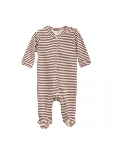 serendipity, P877, basis, heldragt, dragt, basisgarderobe, langærmet, lange ærmer, økologi, bomuld, rib, stribe, atlantic, blå, mørkeblå,  Acorn/Off White