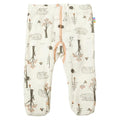 Joha - uld/bambus leggings // m print wood orange