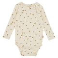 Petit Piao - body ls printed, body, bodystocking, sparkedragt, baby, babytøj