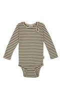 Petit Piao,Body L/S, Modal,Striped , Ivy ,Green,Tapioka