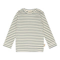 t-shirt bluse langærmet petit piao, Light Petrol/Offwhite