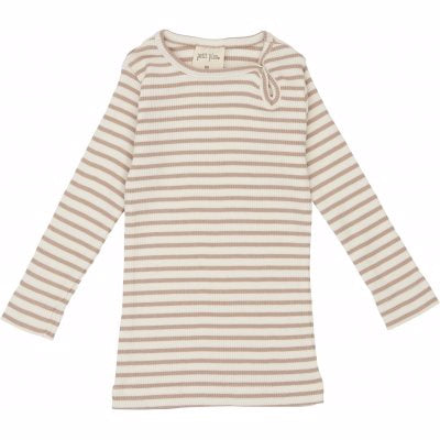 Petit Piao - T-shirt LS Modal // Beige Striped