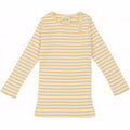petit piao, modal, t-shirt, yellow, gul, bluse, pp20-1-21, Petit Piao - modal striped LS T-shirt yellow