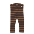 petit piao, Legging, Merino Wool, Striped,French Roast, Brown Sugar