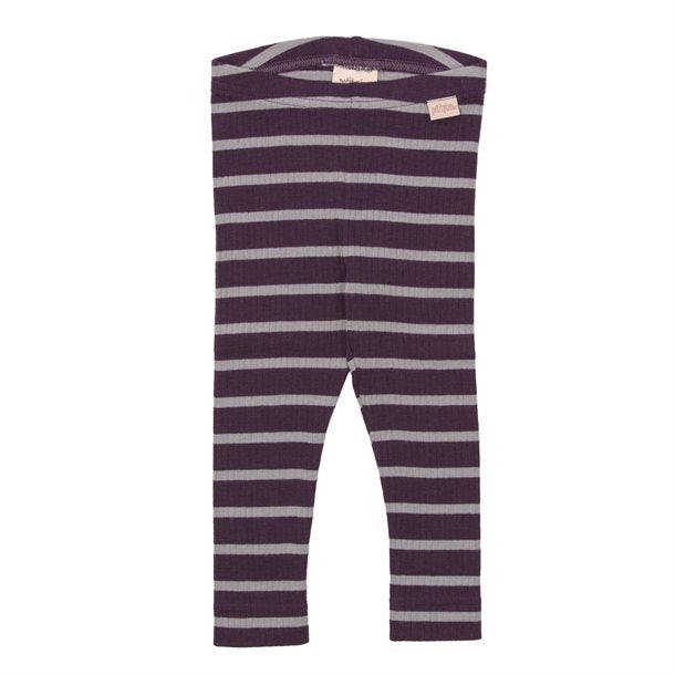 petit piao, Legging, Merino Wool, Striped,Mysterioso, Gull Gray