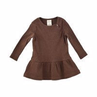 Petit Piao - dress LS modal // bison brown, body, bodystocking, sparkedragt, baby, babytøj