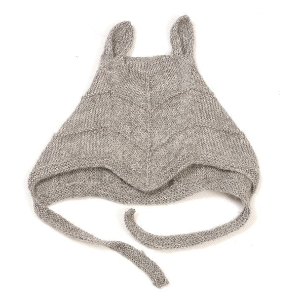 Huttelihut - babyhue med kaninører - Light Grey, Babyhue, hue i grå, babyhue grå, babyhue
