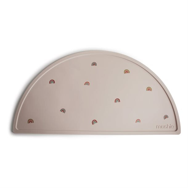 Mushie Silikone dækkeserviet - Rainbow