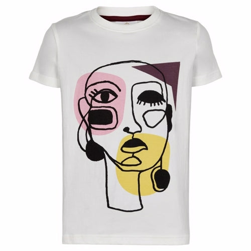 The New - Riga SS Tee // Cloud Dancer, t-shirt, kortærmet, tee, bluse, overdel, motiv, print, mønster