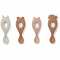 Liewood Liva silicone spoon dark rose - 4 pack