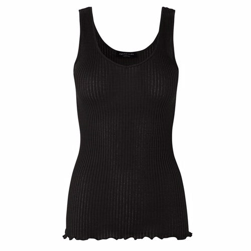 rosemunde, top, silke, bomuld, silketop, rosemundetop