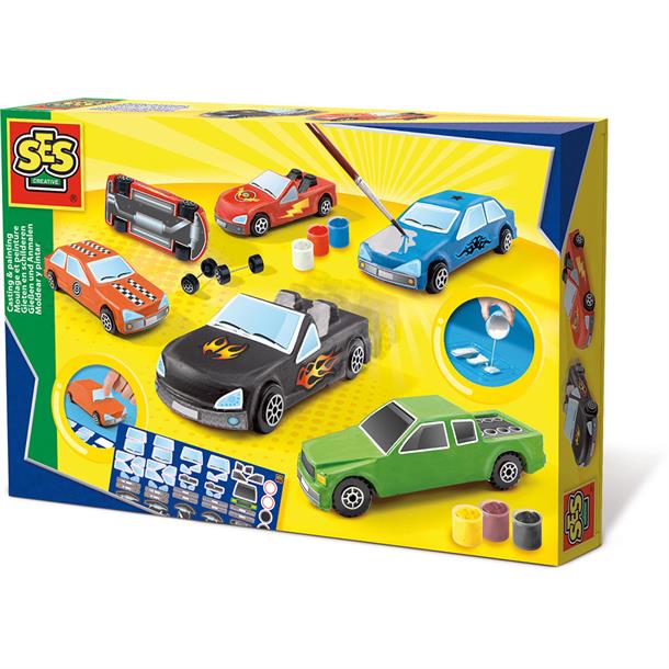 SES Creative støb og mal - Dinoer, SES Creative støb og mal - Biler