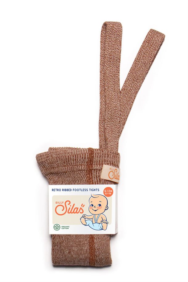 Silly Silas Strømpebukser med seler,footless tights,  Salted Caramel