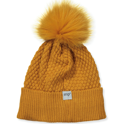 MP Chunky Beanie med pompom, Wine Red