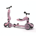 scoot and ride, scooter, løbecykel, trehjulet, 3-hjulet, løbehjul, 3-5 år, sikkerhedspude, aktiv leg, udeleg, 2-i-1, cykeltræning, motorisk udvikling, balance, Scoot and Ride - Highway Kick 1 løbecykel/løbehjul - Rose (lyserød)