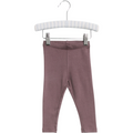 Wheat - rib leggings// powder plum, basis, ensfarvet, bluse, t-shirt, langærmet, wheat, pige, pigebluse, , dress, kjole, leggings, bukser, baby