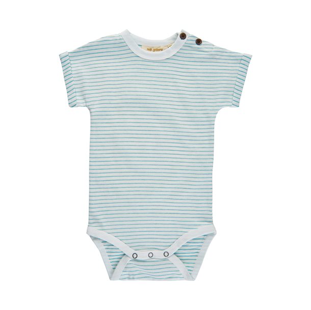 body, body'er, bodystocking, soft gallery, striber, Fraser stripe body, fraser, jet stream, blå stribet, lyseblå, blå, sparkedragt, dreng.