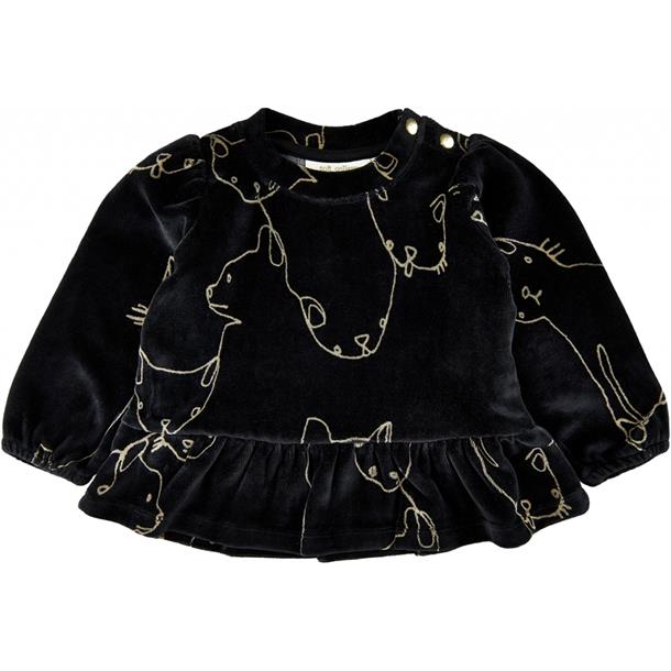 body, bodystocking, sparkedragt, bob body, bob, soft gallery body, print, Soft Gallery - Imery Emili Sweatshirt // Jet Black