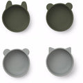 Liewood Iggy Silicone bowls- 4pack, snack , slikskål, silikone skåle, siliconeskål