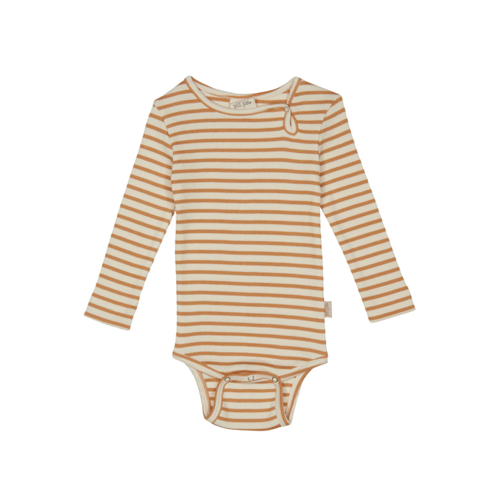 Petit Piao - body modal LS // bison brown beige, body, bodystocking, sparkedragt, baby, babytøj