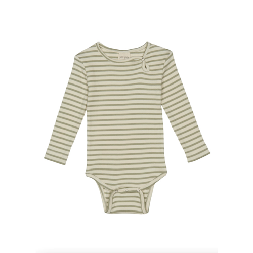 Petit Piao - body modal LS // bison brown beige, body, bodystocking, sparkedragt, baby, babytøj