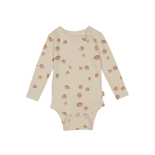 Petit Piao - body ls printed, body, bodystocking, sparkedragt, baby, babytøj