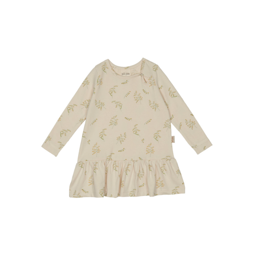 Petit Piao - kjole ls printed, body, bodystocking, sparkedragt, baby, babytøj