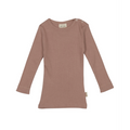 Petit Piao - t-shirt ls modal // clay, bluse, langærmet, t-shirt