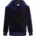 Hoodie, velour, hættetrøje, vintertøj, bluse, bluser, pigebluser, pigebluse, hættetrøjer, hoodies, velourhættetrøje, velour hoodie, blå velour, navy velour, mørkeblå velour,