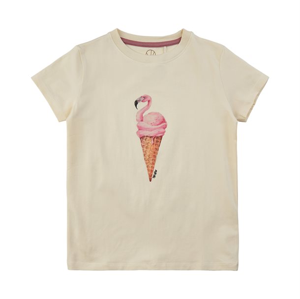 The New - CANA S_S T-shirt//Surf Spray, bluse, bomuldsbluse, The New - CECILIA S_S T-shirt//WHITE SWAN