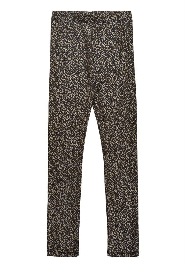 Leggings fra The new, the new leggings, leggings med print, leggings i grå, grå leggings, leggings med guld print, leggings i farven phantom, guld leggings.