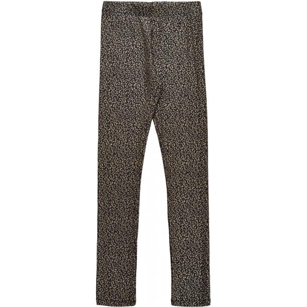 Leggings fra The new, the new leggings, leggings med print, leggings i grå, grå leggings, leggings med guld print, leggings i farven phantom, guld leggings.