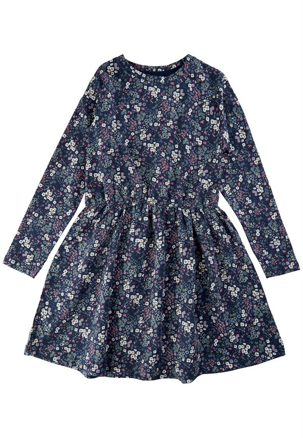 The New - DITSY LS Kjole // Mood Indigo, kjole fra the new, The new kjole, kjole med blomsterprint, blå kjole, kjole med blomster, langærmet kjole, kjole i farven mood indigo, kjole i blå med blomster, kjole i blå.
