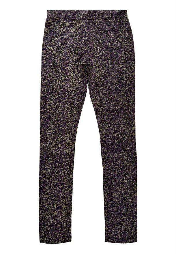 Leggings fra The new, the new leggings, leggings med print, leggings i lilla, guld leggings, leggings, leggings i farven phantom.