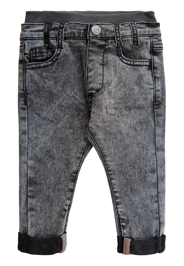 The New Siblings Manuel Bukser - Grey Denim Wash, cowboy bukser, babybukser